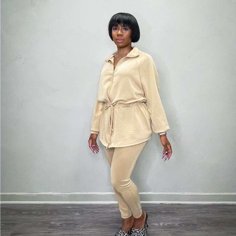Elegant Cream Women's Two piece Set